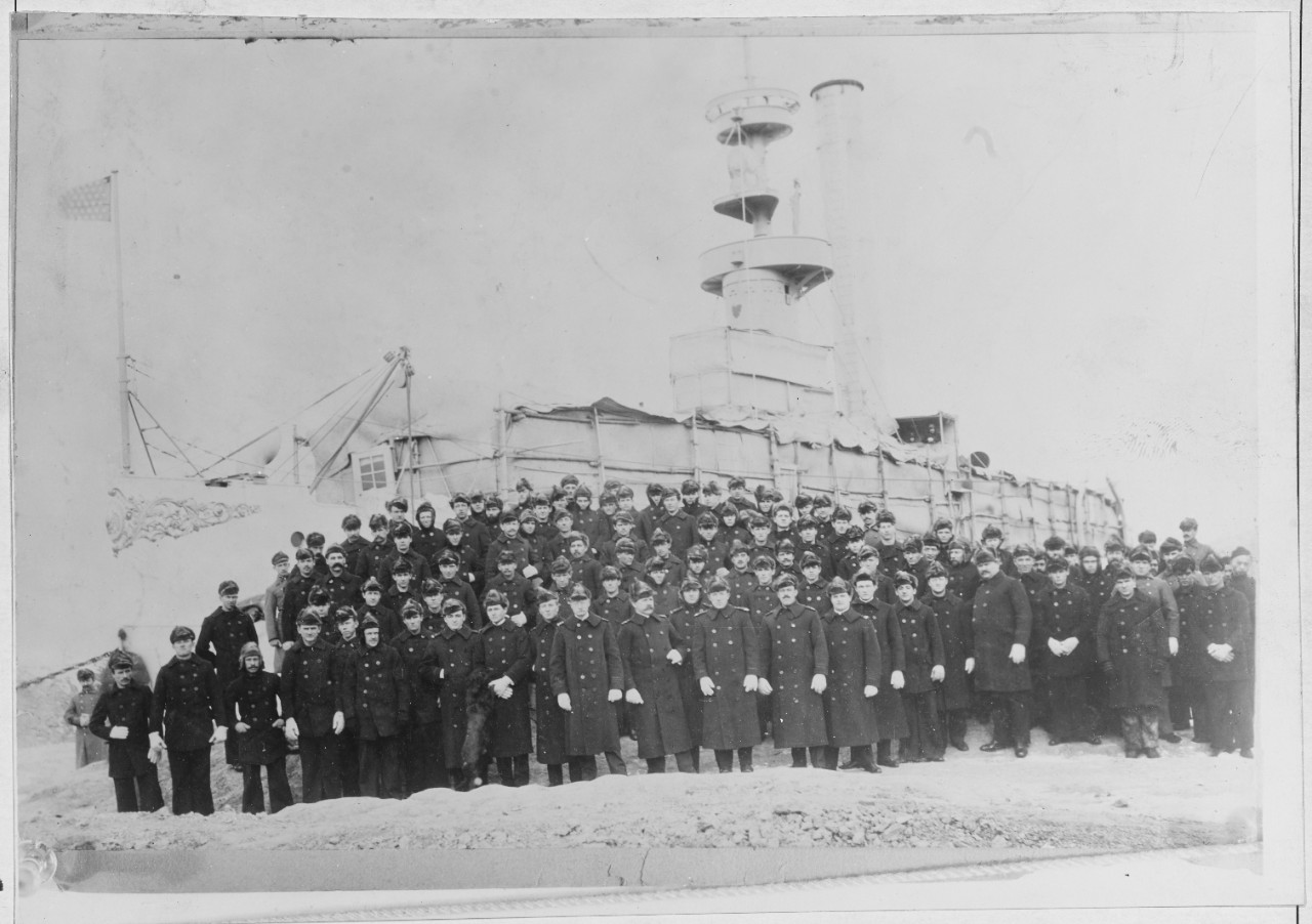 Officers and crew of the USS HELENA (PG-9), 1903-1904 in China.