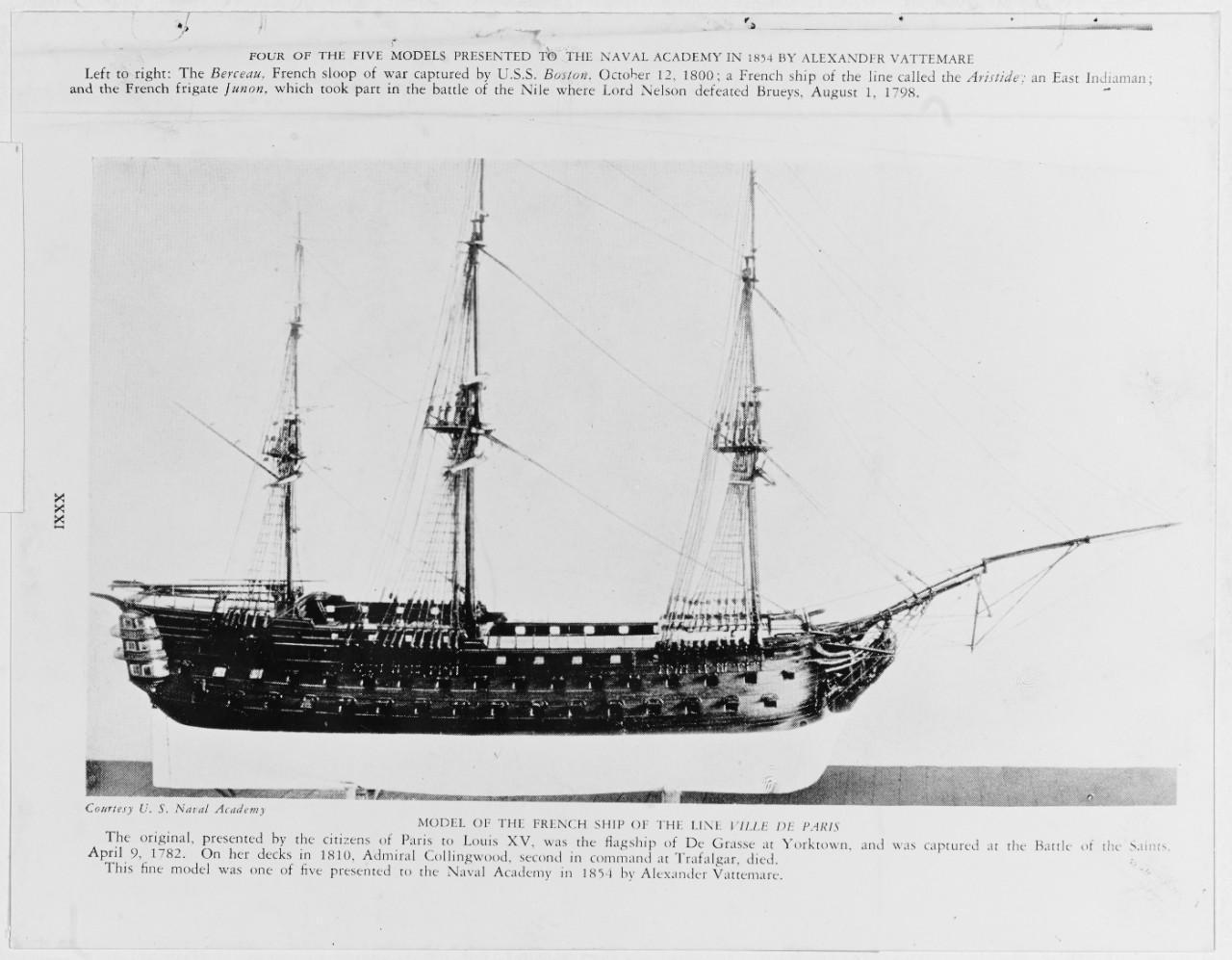 Model of French Ship of the Line VILLE DE PARIS