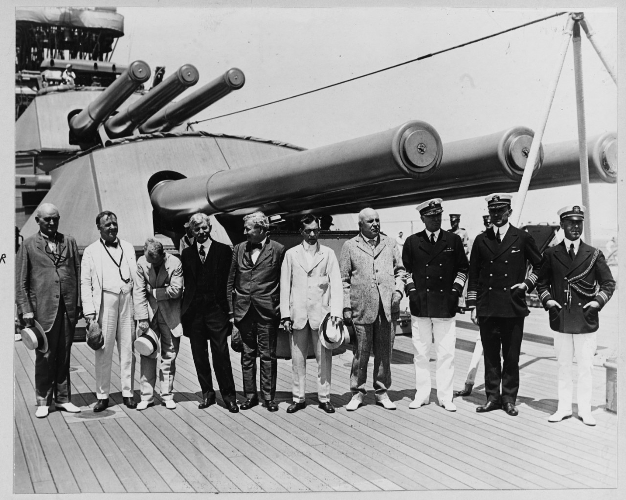 Members of President W. Wilson's cabinet who went out on the USS PENNSYLVANIA. 