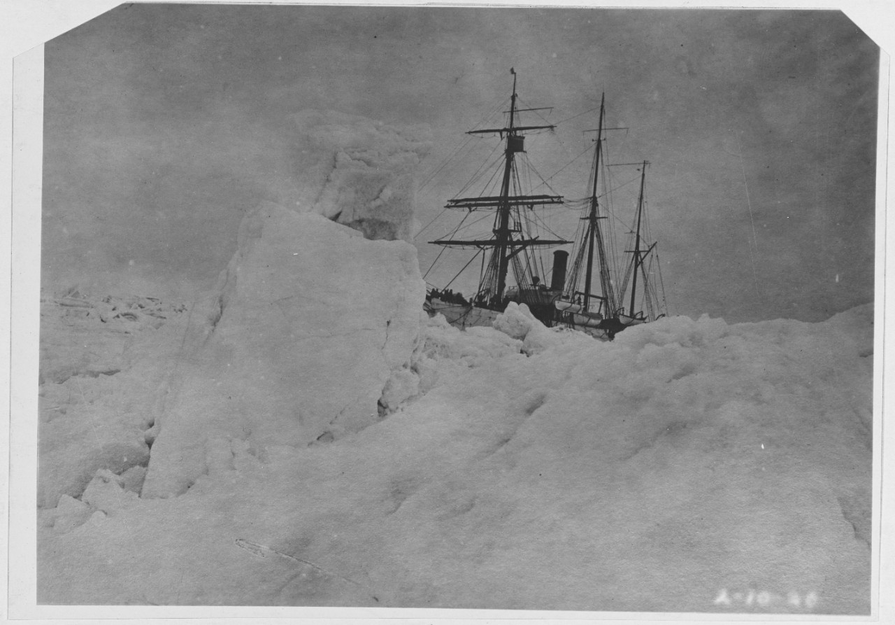 United States Coast Guard cutter BEAR (1884-1948), in ice pads.