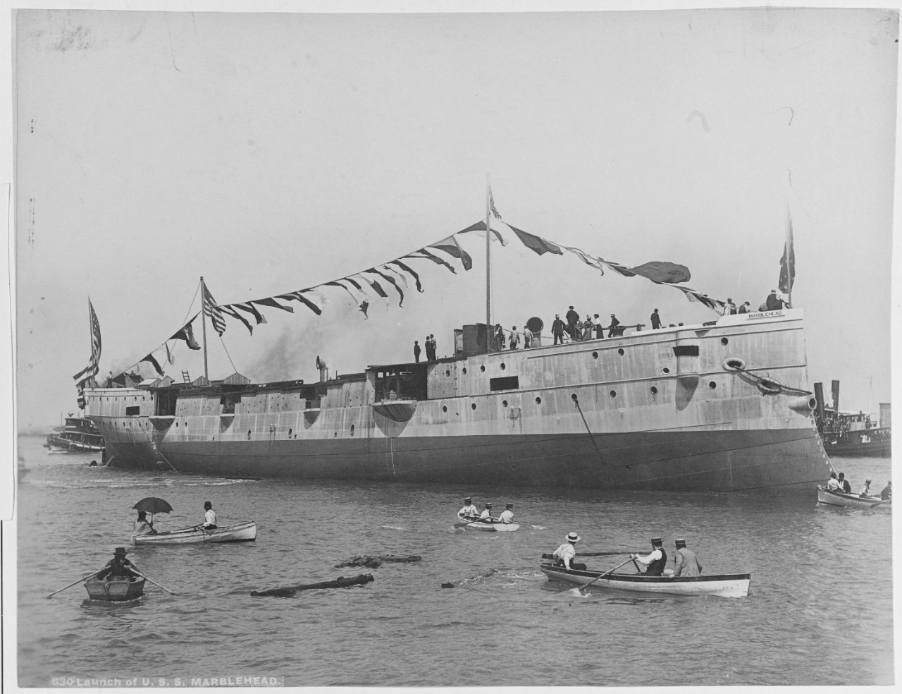Launching of USS Marblehead (C-11)(1894-1921)