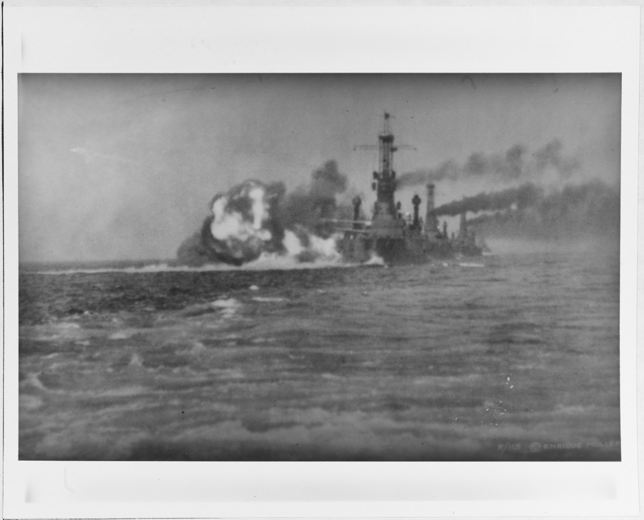 Battleship Division Practice.  FLORIDA, UTAH, DELAWARE, and NORTH DAKOTA. 1913. 