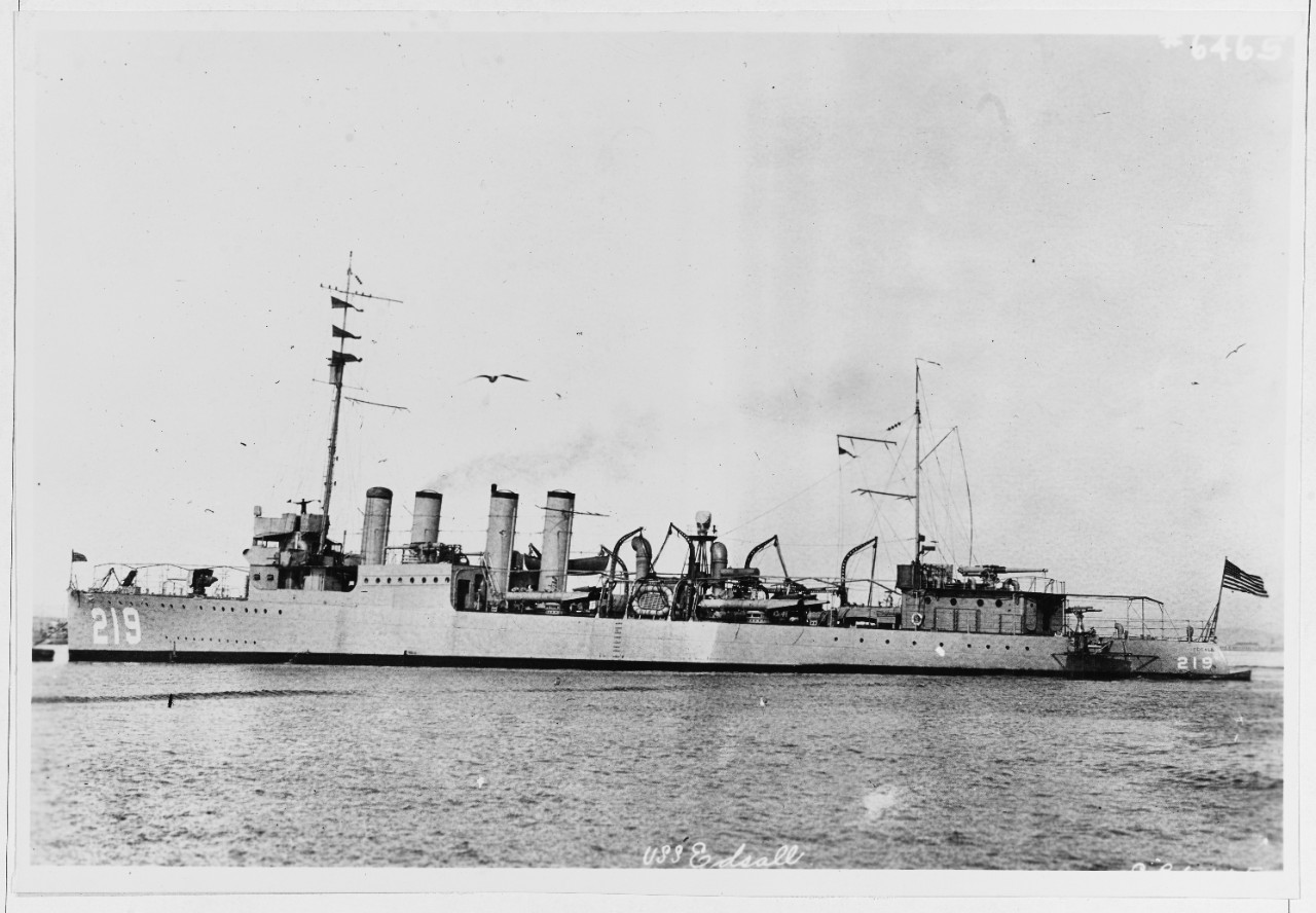 USS EDSALL (DD-219), 1920-42
