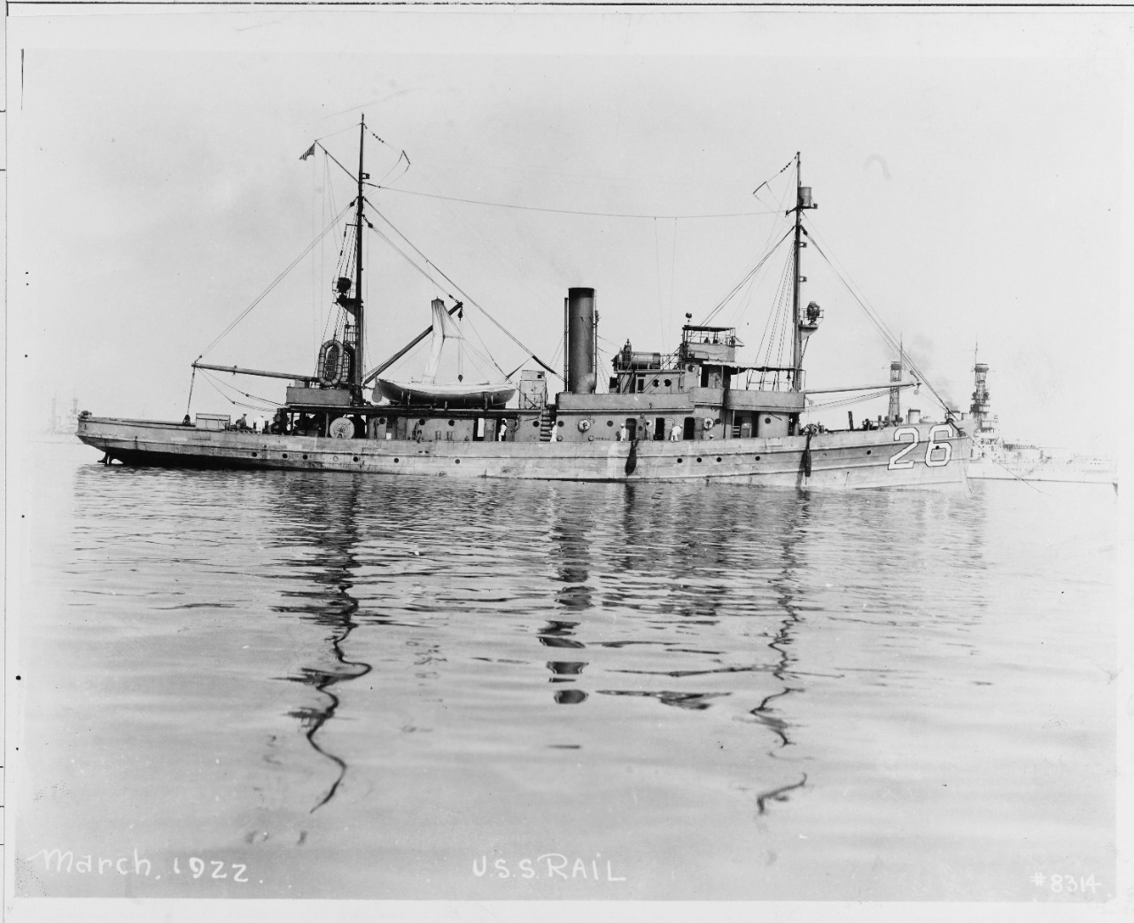 USS RAIL (AM-26), 1918-47