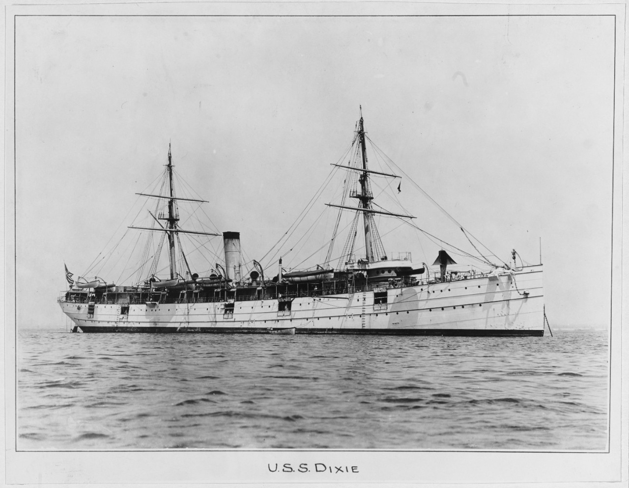 USS DIXIE (AD-1), destroyer tender, 1898-1922.