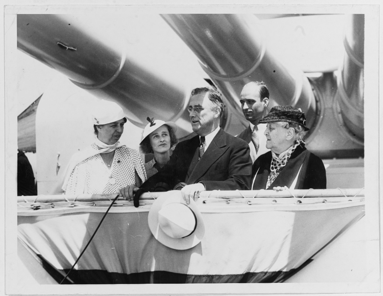 President Franklin D. Roosevelt at fleet review, New York, 31 May 1934.