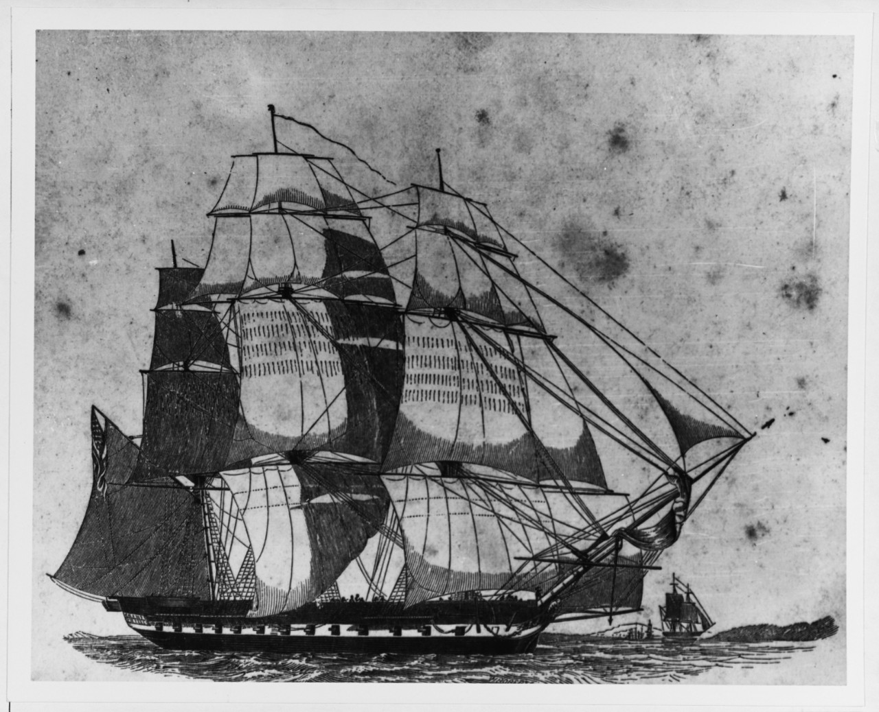 Photo #: NH 1016  USS United States (1797-1861)