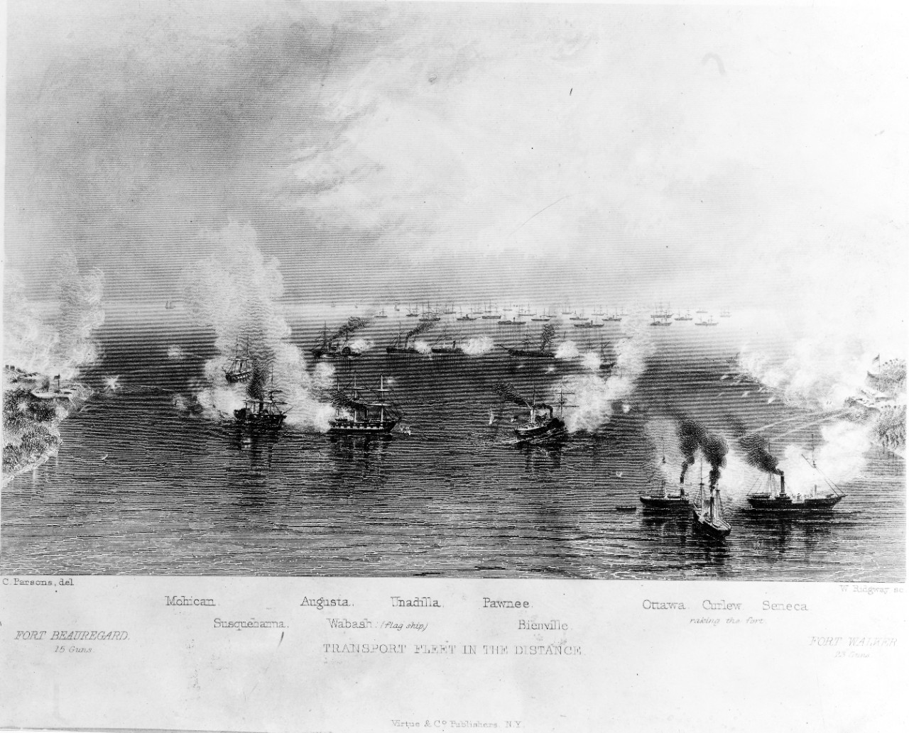 Photo #: NH 1099  Bombardment and Capture of Port Royal, South Carolina, 7 November 1861