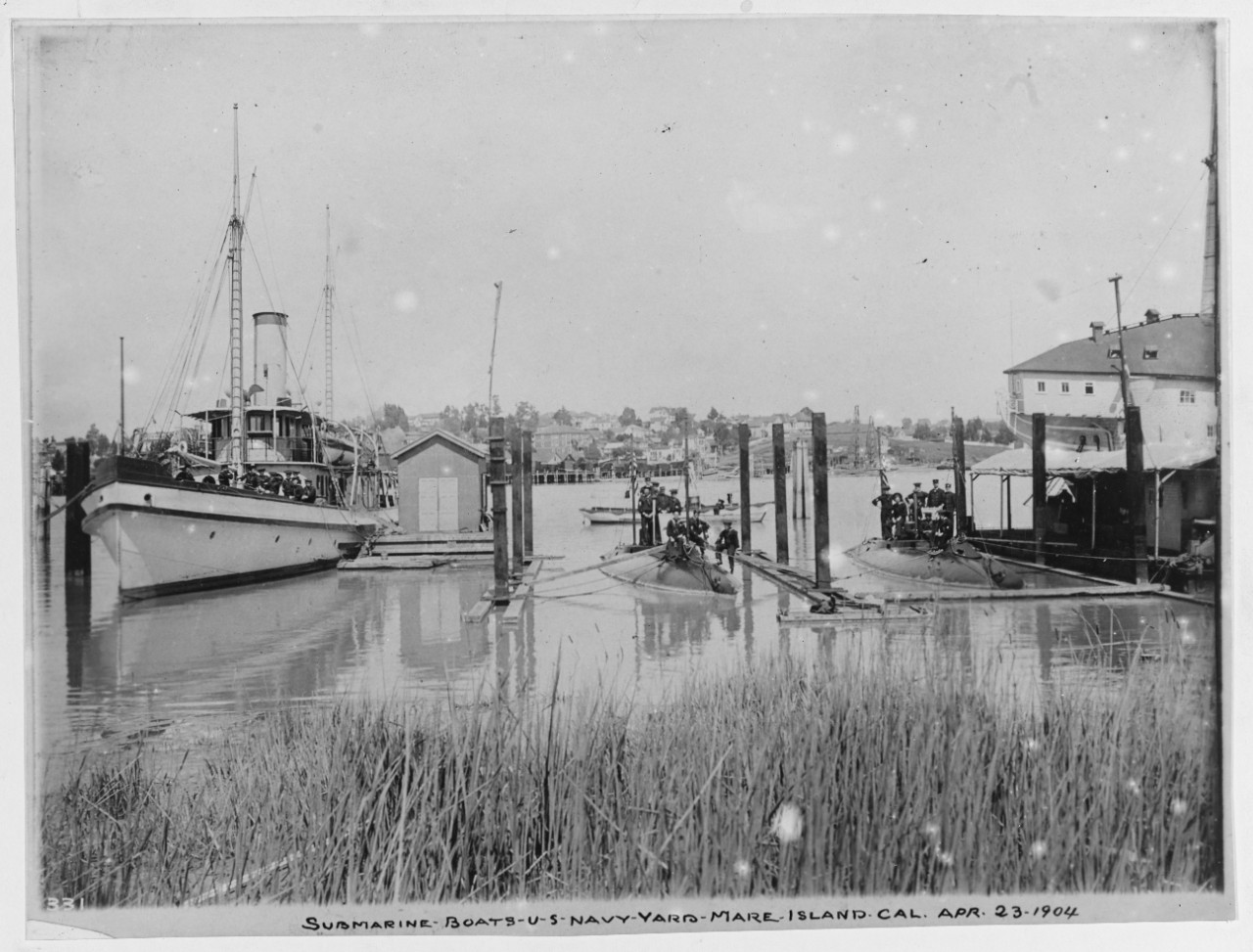Submarine boats, U. S. Navy Yard, Mare Island, California,  23 April 1904.