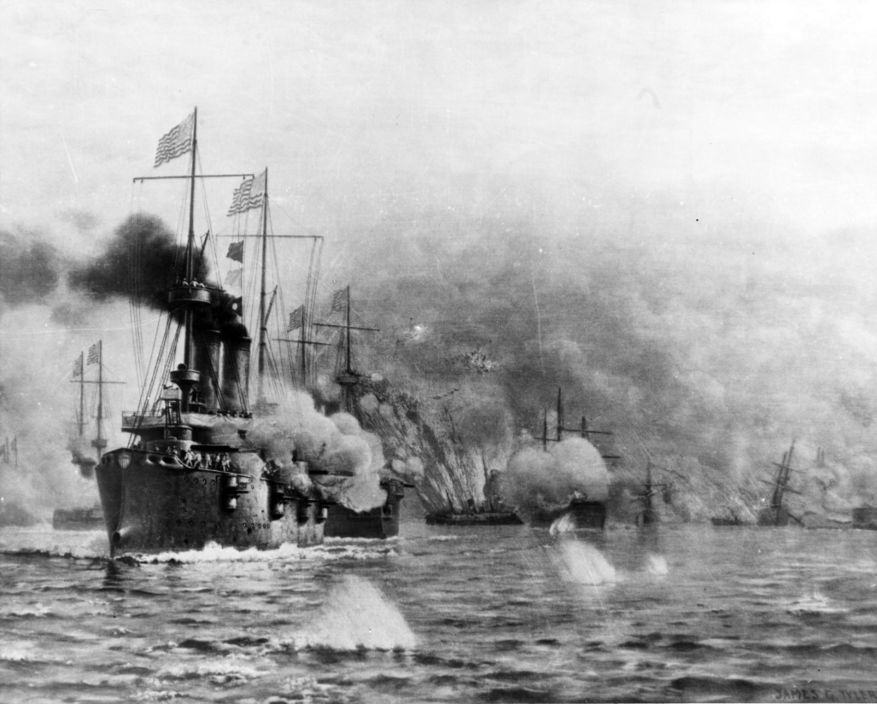 Spanish-American War, Battle of Manila Bay, May 1898. 