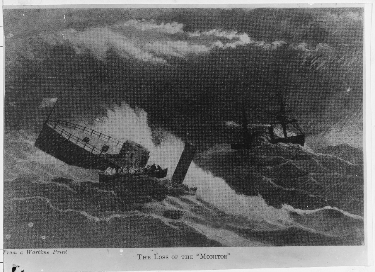 Photo #: NH 1279  Loss of USS Monitor, 30-31 December 1862