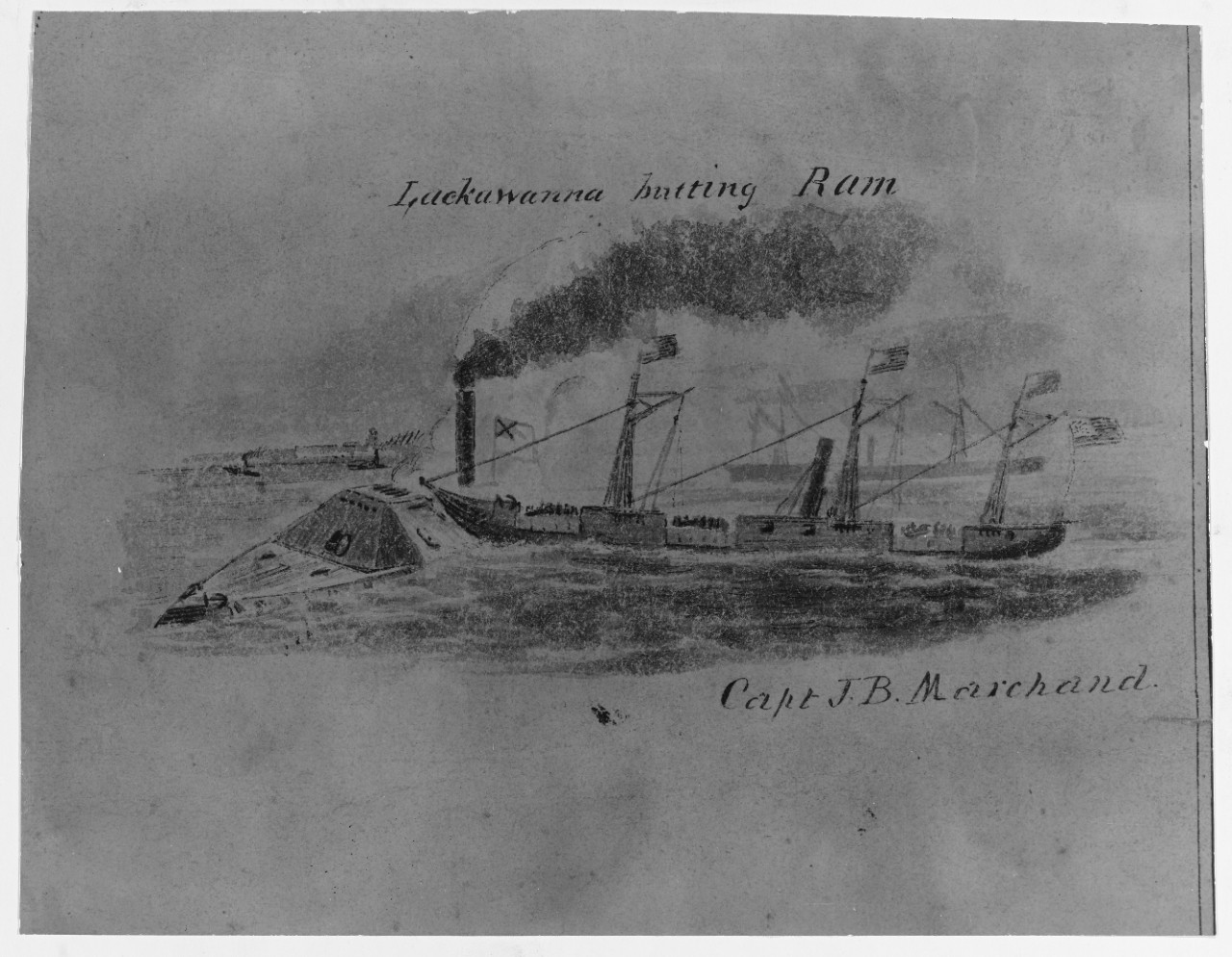 Photo #: NH 1284  Battle of Mobile Bay, 5 August 1864