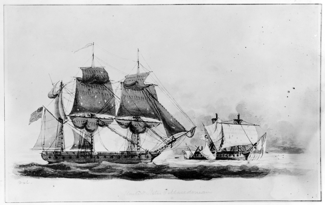 Photo #: NH 1294  USS United States vs. HMS Macedonian, 25 October 1812