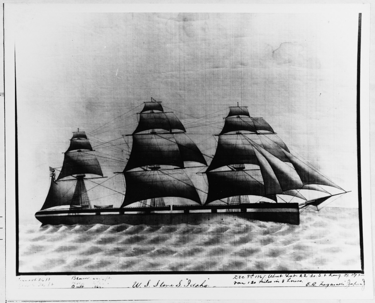 Photo #: NH 1422  USS Idaho (1866-1874)