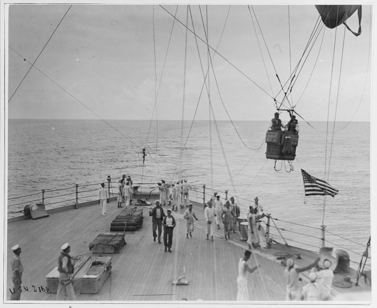 Battleship at sea in 1921.
