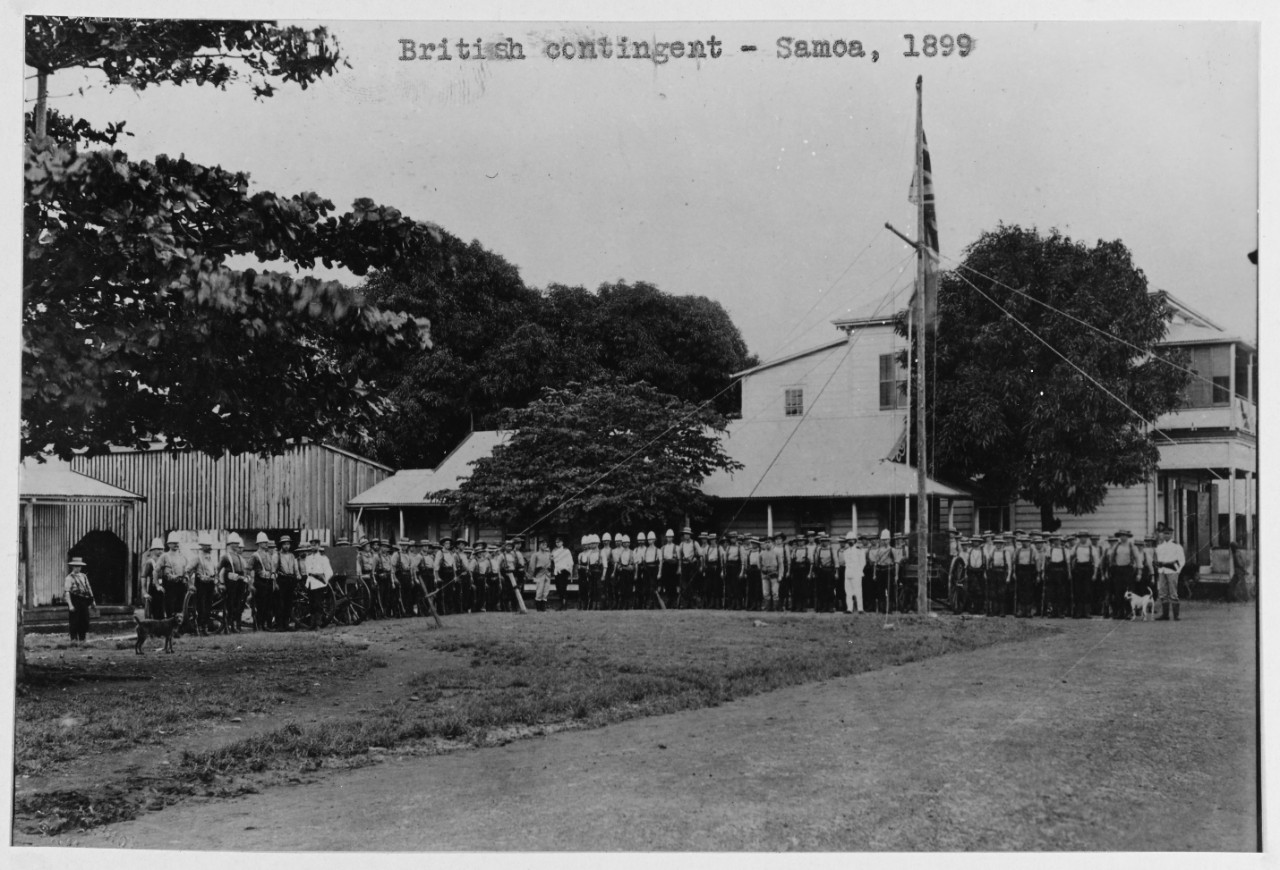British contingent in Samoa, 1899. 