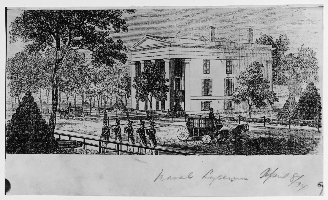 The Naval Lyceum, Navy Yard, Brooklyn, New York, in 1834.