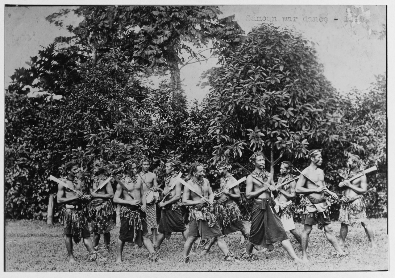 Samoan war dance, 1899.