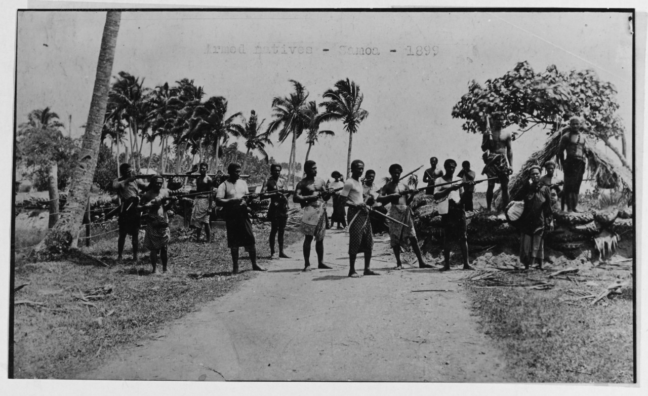 Armed natives, Samoa, 1899.