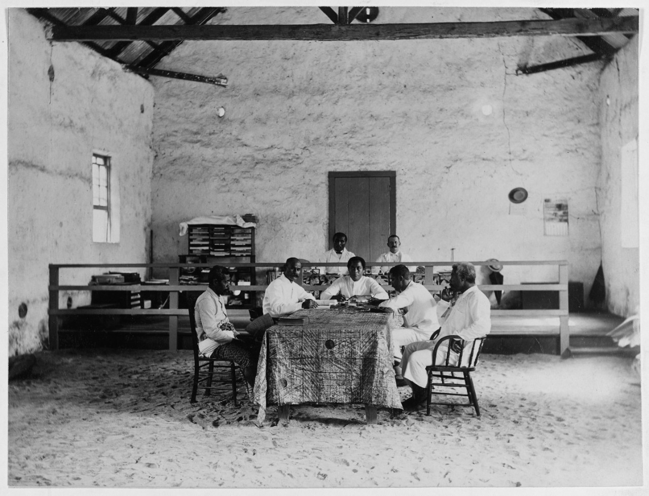 District court in session, Pago Pago, Samoa, 1900-1901.