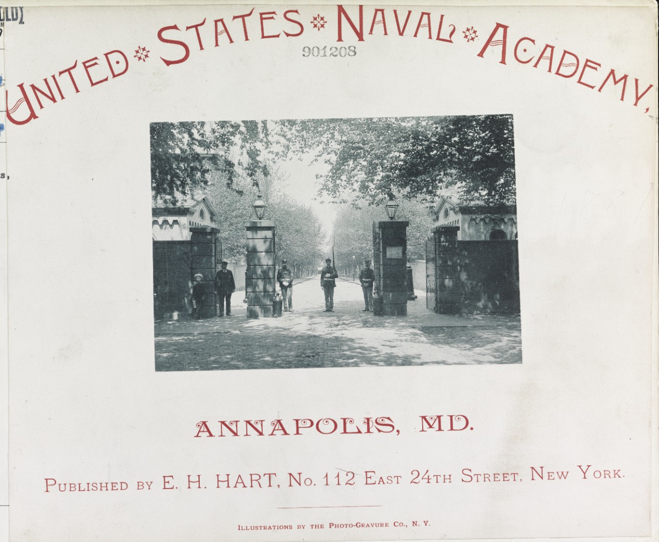 Main gate of the United States Naval Academy, Annapolis, Maryland, 1887.