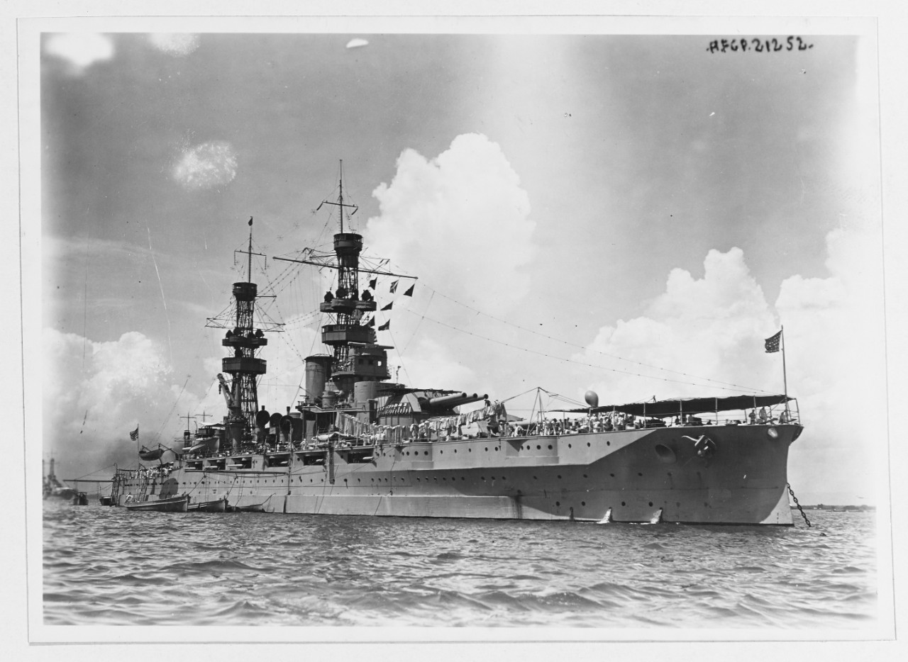 USS PENNSYLVANIA (BB-38, 1916-1945), circa 1920.
