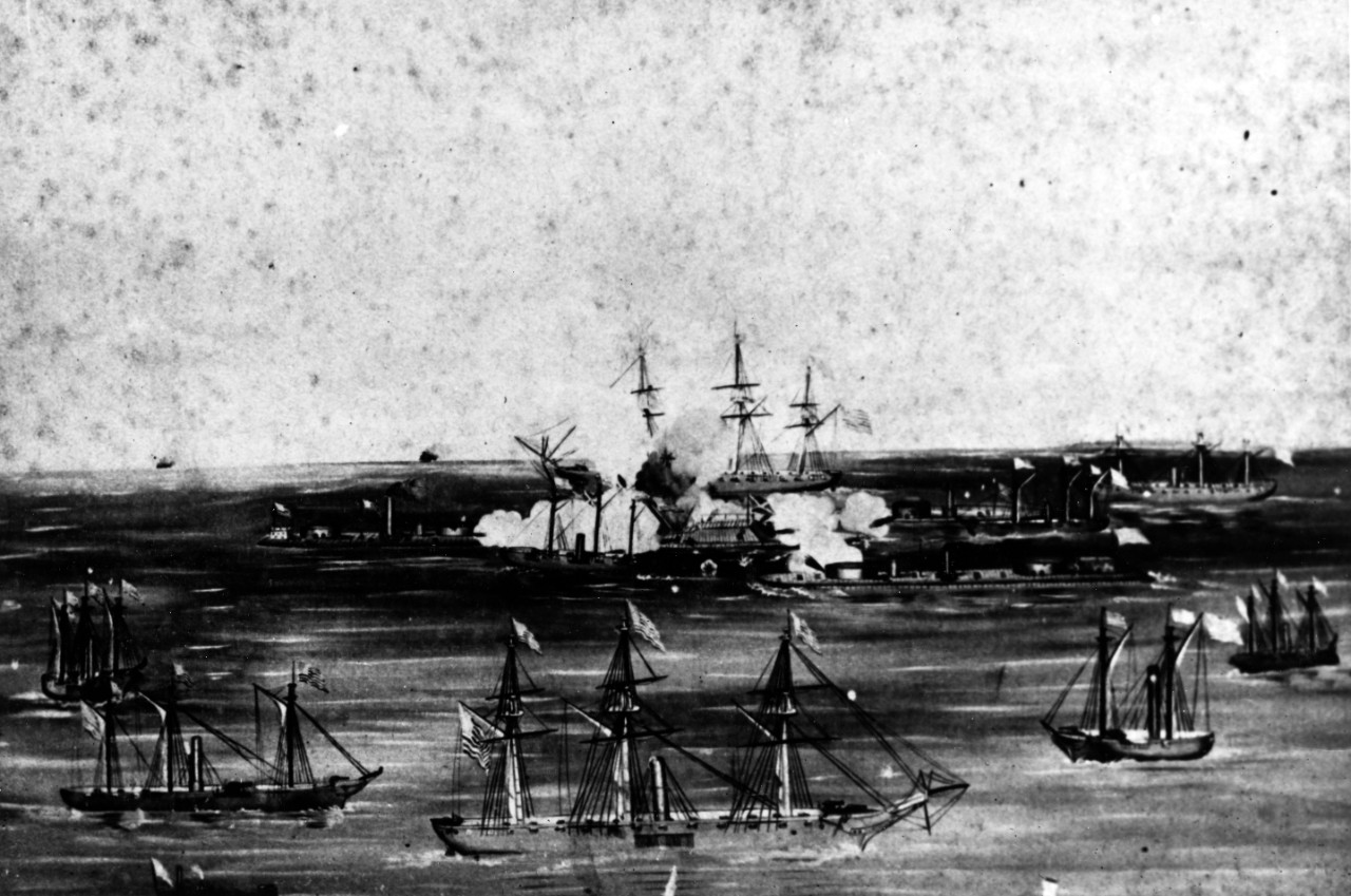 Photo #: NH 1678  Battle of Mobile Bay, 5 August 1864