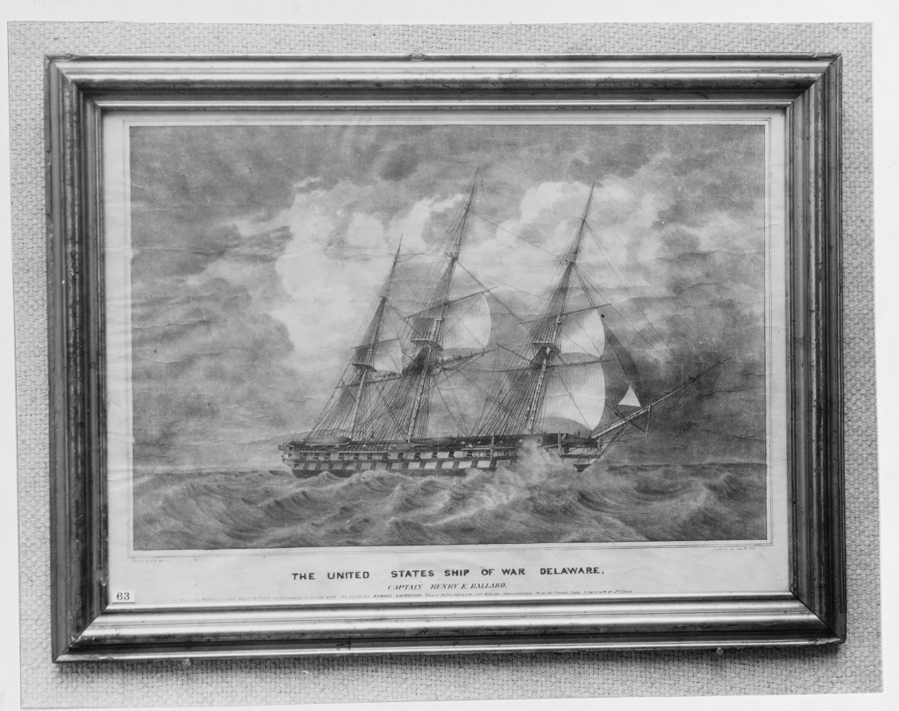 US Ship of War DELAWARE, 1817-61