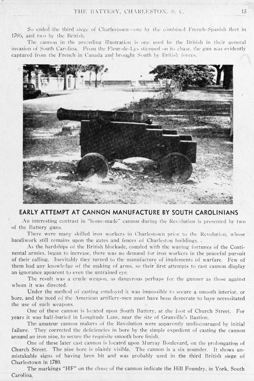 Early South Carolina Cannon