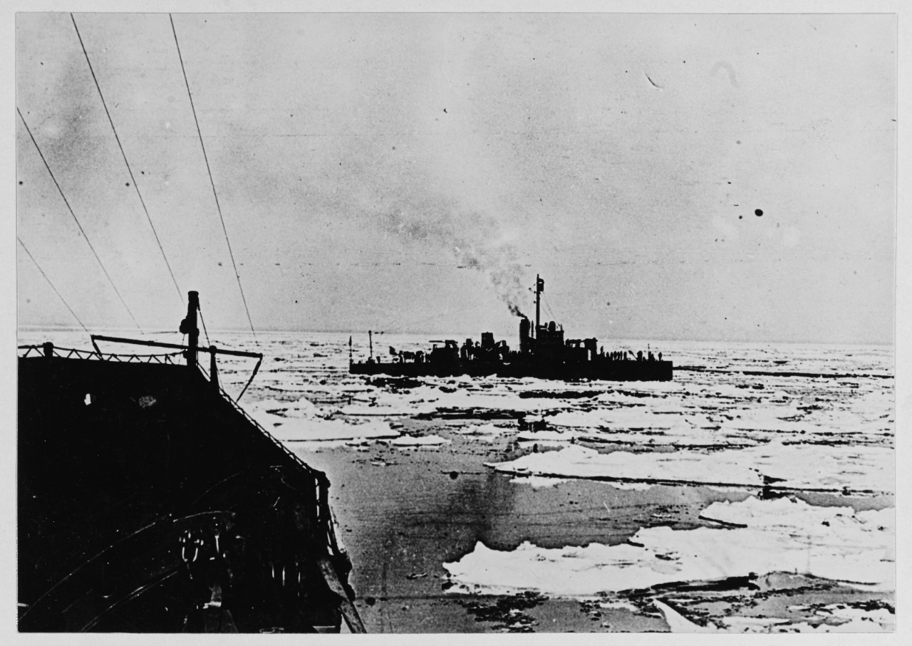 U.S. EAGLE boats going through the ice off the Russian Coast. 