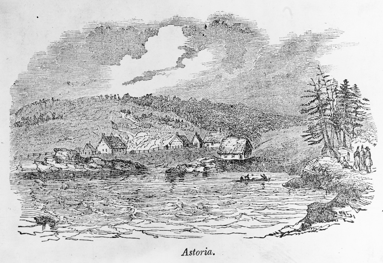 Astoria, Oregon, circa 1838-1842. 