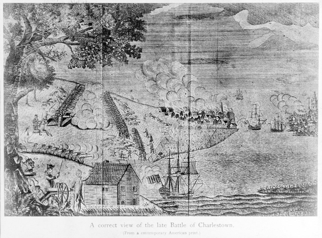 Battle of Charlestown, Massachusetts, June 17, 1775, American Revolutionary War. 
