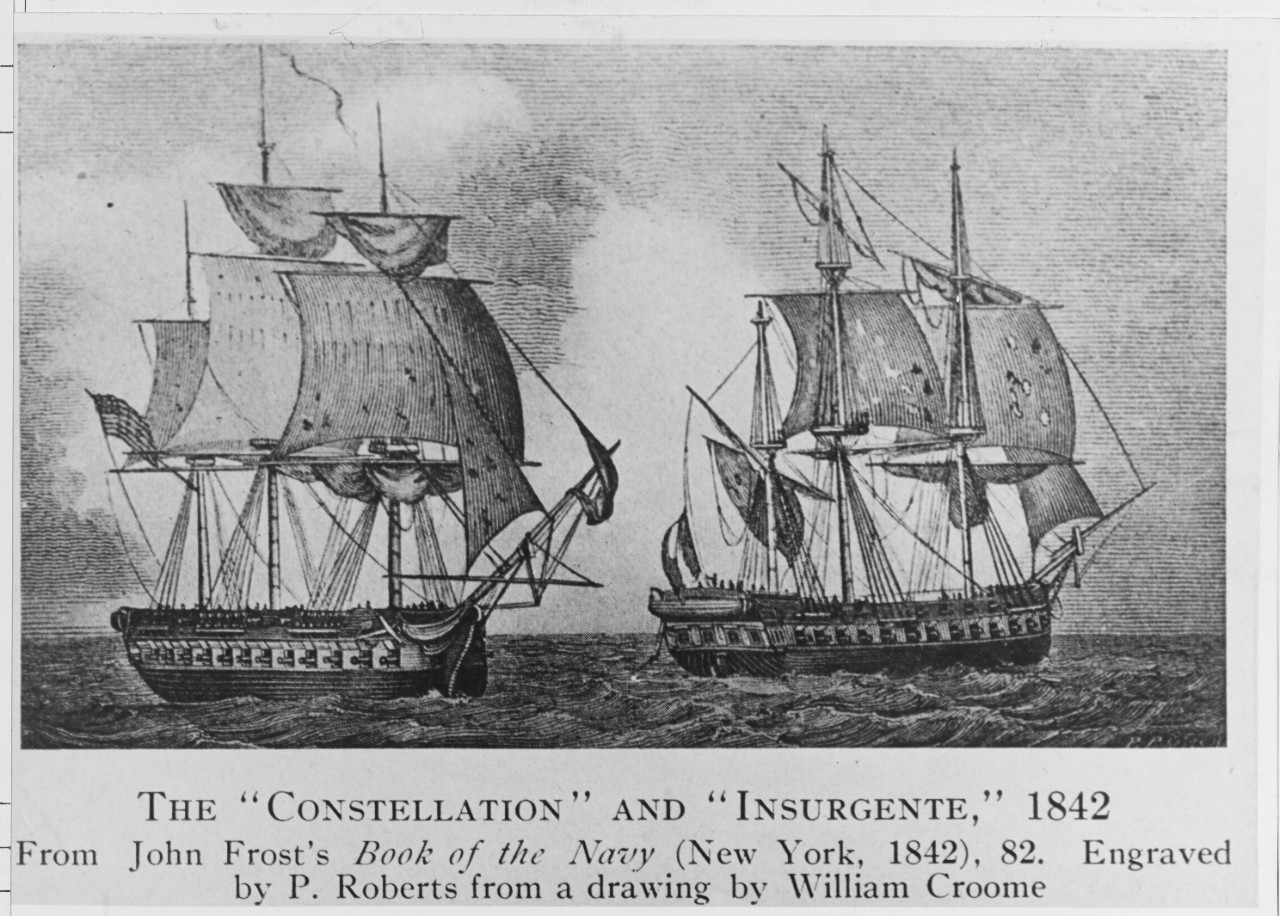 Battle between the "CONSTELLATION" and "INSURGENTE," February 9, 1799.