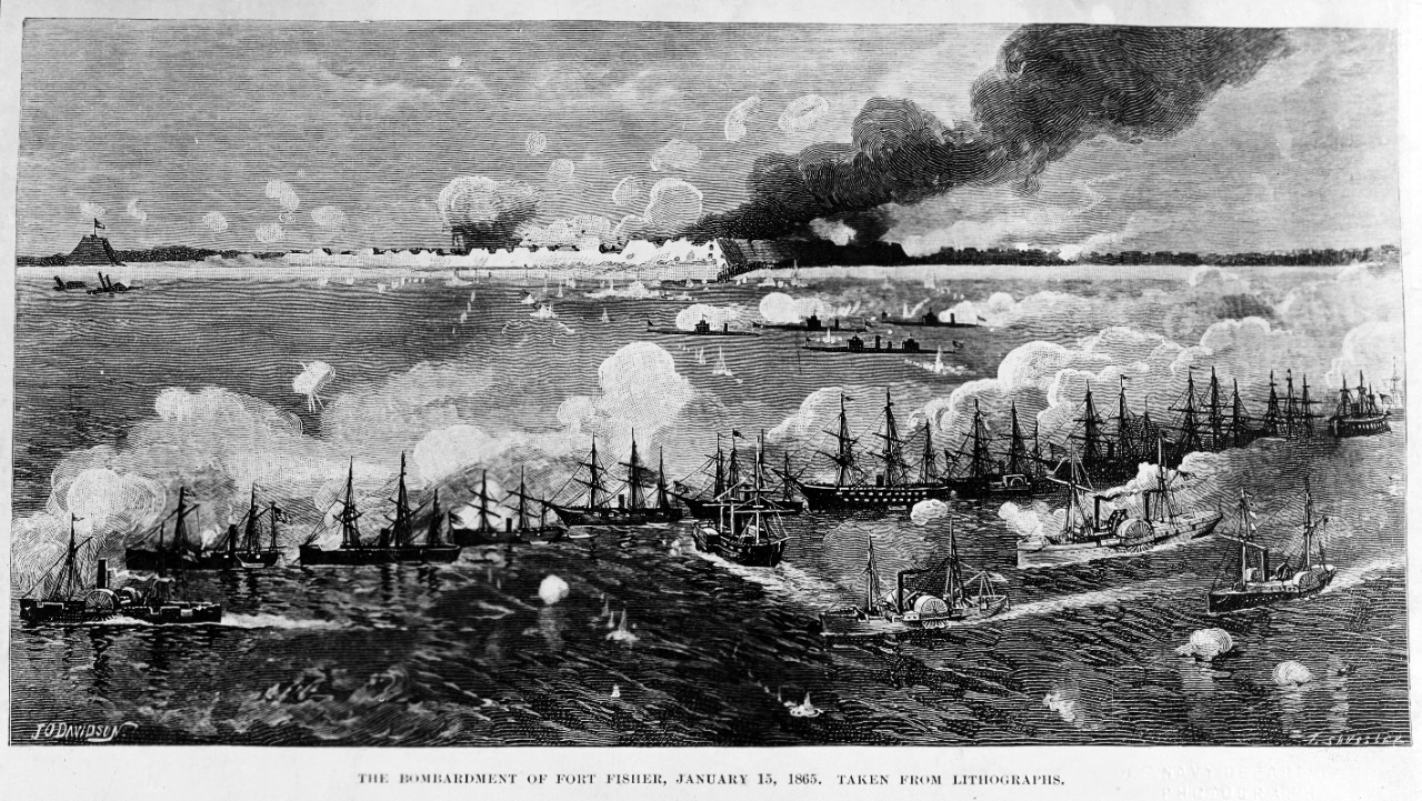 Photo #: NH 2051  &quot;The Bombardment of Fort Fisher, January 15, 1865&quot;