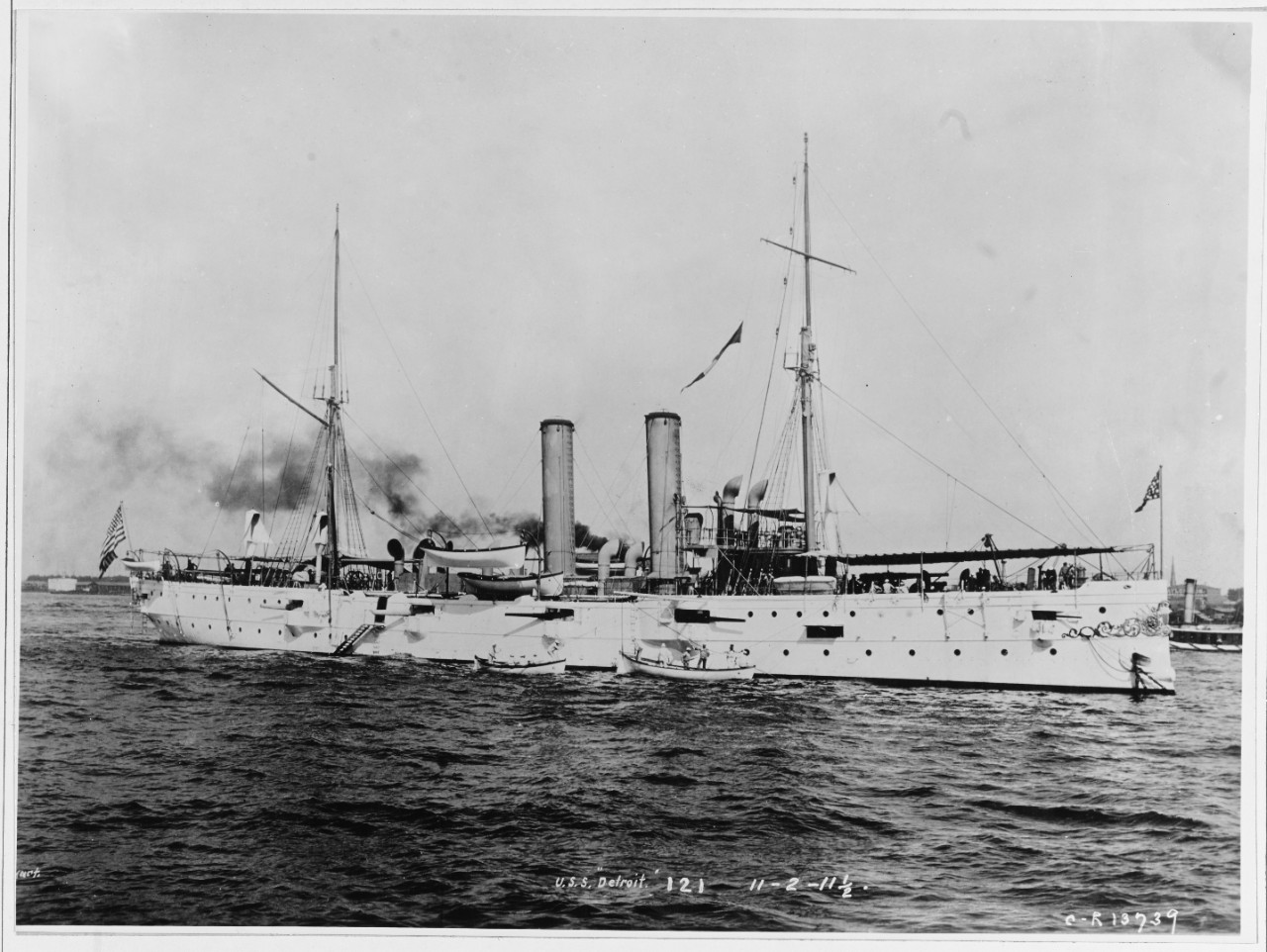 USS DETROIT (Cruiser No. 10) (C-10) (1893-1911). 