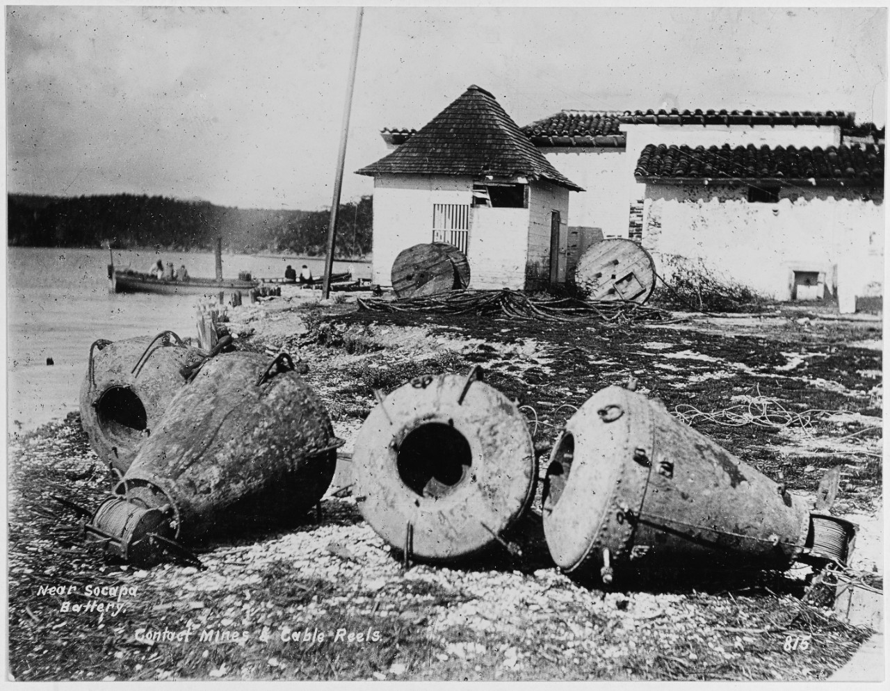 Photo #: NH 2076  Spanish Contact Mines and Cable Reels