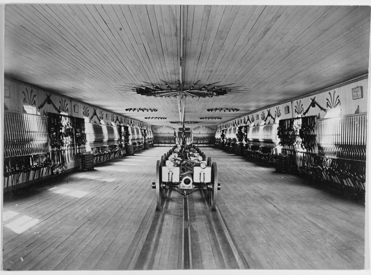 Old Armory Interior at U.S. Naval Academy, 1879.