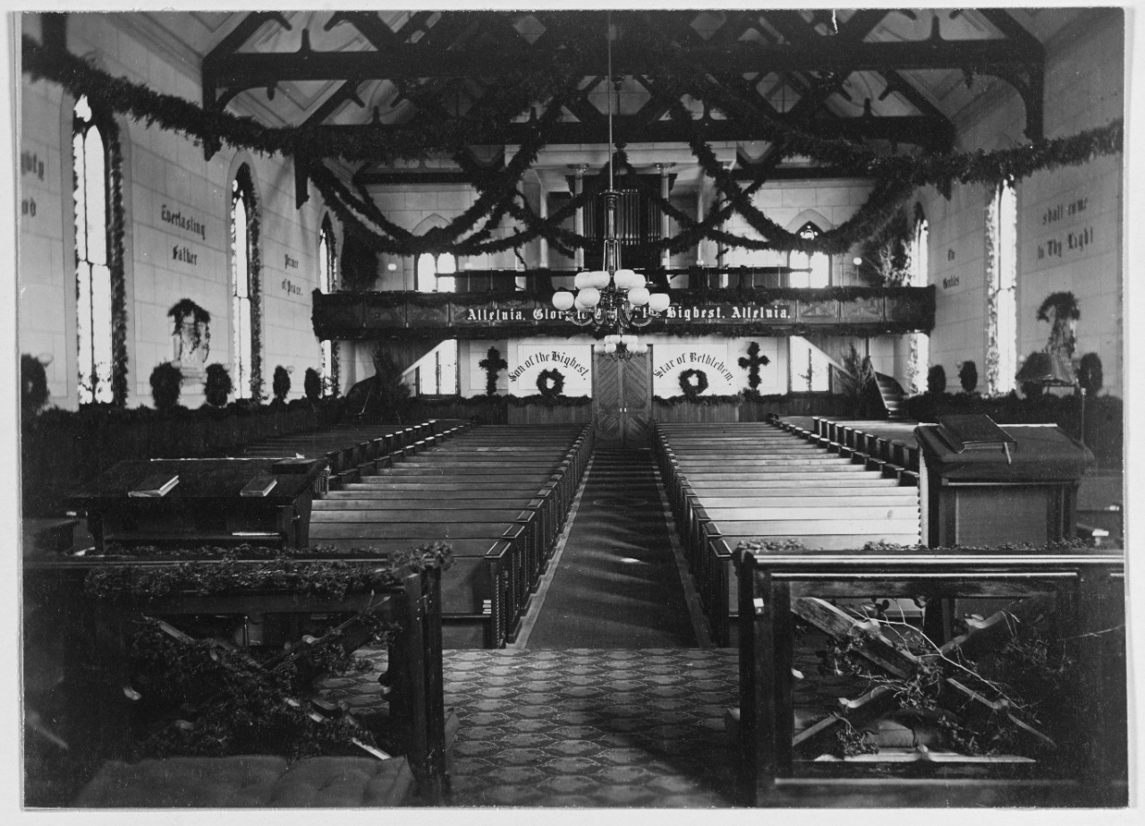 Interior of Chapel, U.S Naval Academy, 1879. 