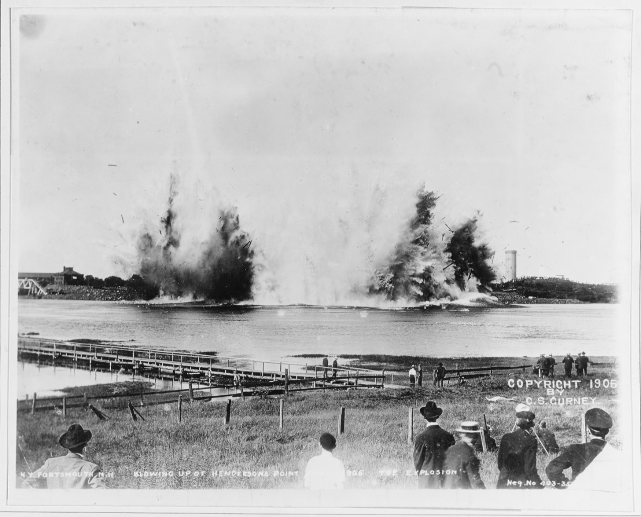 Blowing up of Henderson Point, Portsmouth, New Hampshire, August, 1905. 