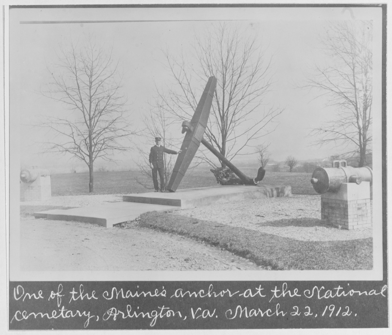 Monument in Memory of USS MAINE Disaster, Arlington National Cemetery, March 22, 1912. 