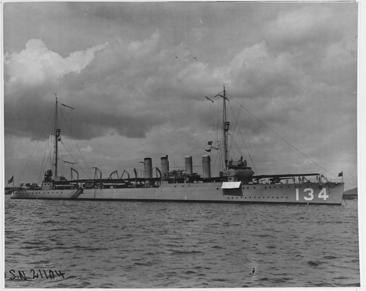 USS CROWNINSHIELD (DD-134) (1919-1940). 