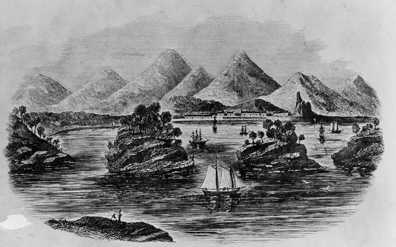 Port of Guaymas, Mexico, circa 1847.