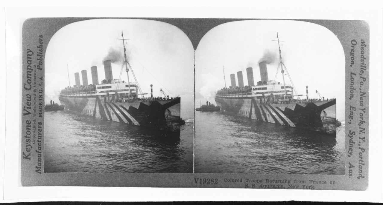 SS AQUITANIA, stereograph