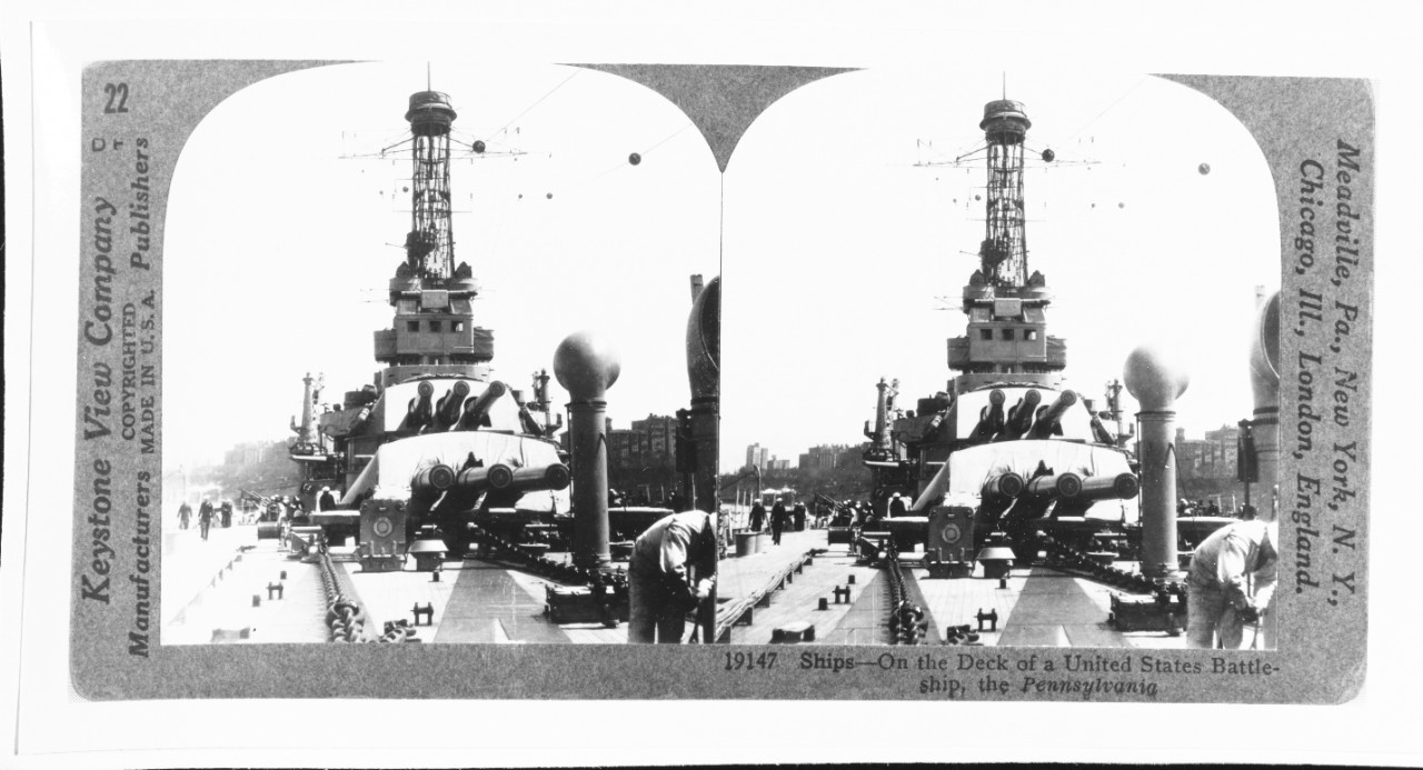 USS PENNSYLVANIA (BB-38), stereograph