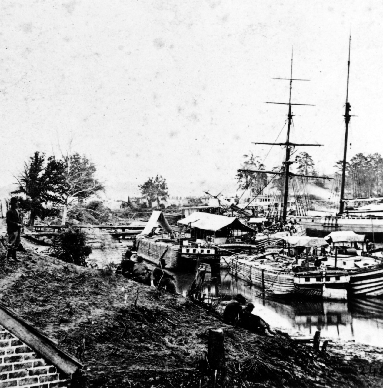 View at White House, York River during the Civil War
