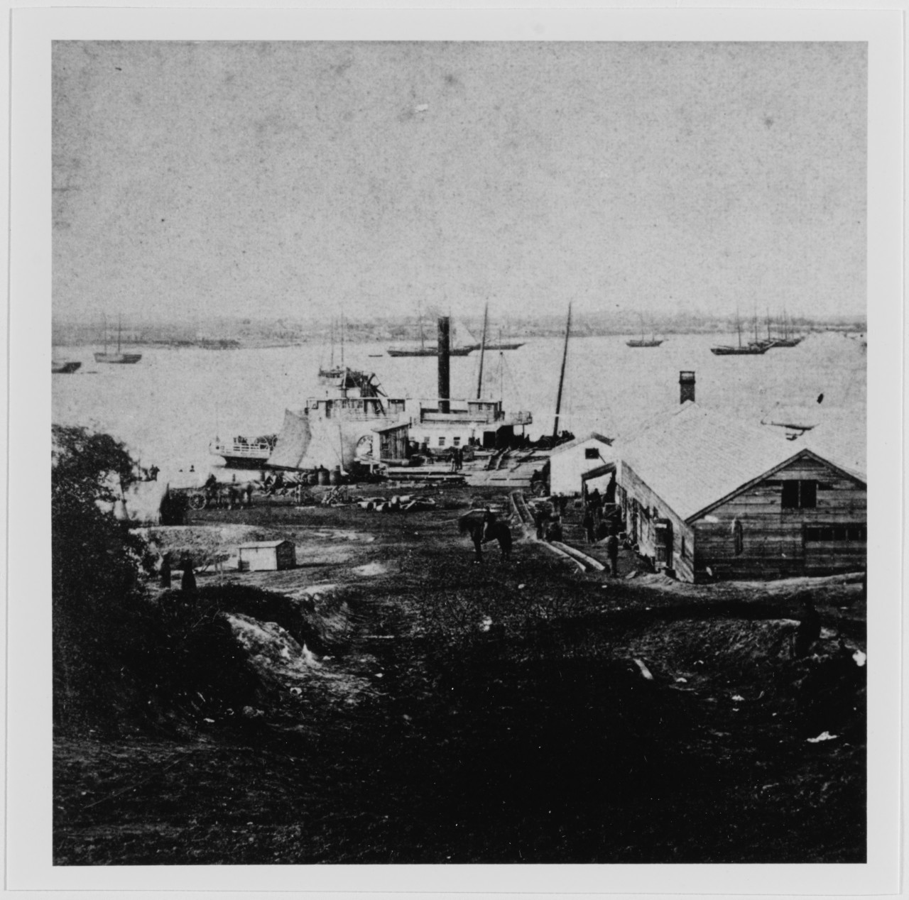 Yorktown Landing, opposite Gloucester, Virginia photographed during the Civil War