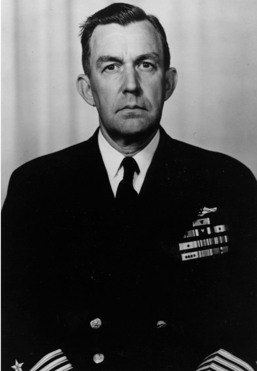 CAPT Theodore Germond Haff, USN. Image taken 19 April, 1947. Haff had been the second CO of USS Sumter (APA-52), 11 December 1943 - 30 July, 1944. 