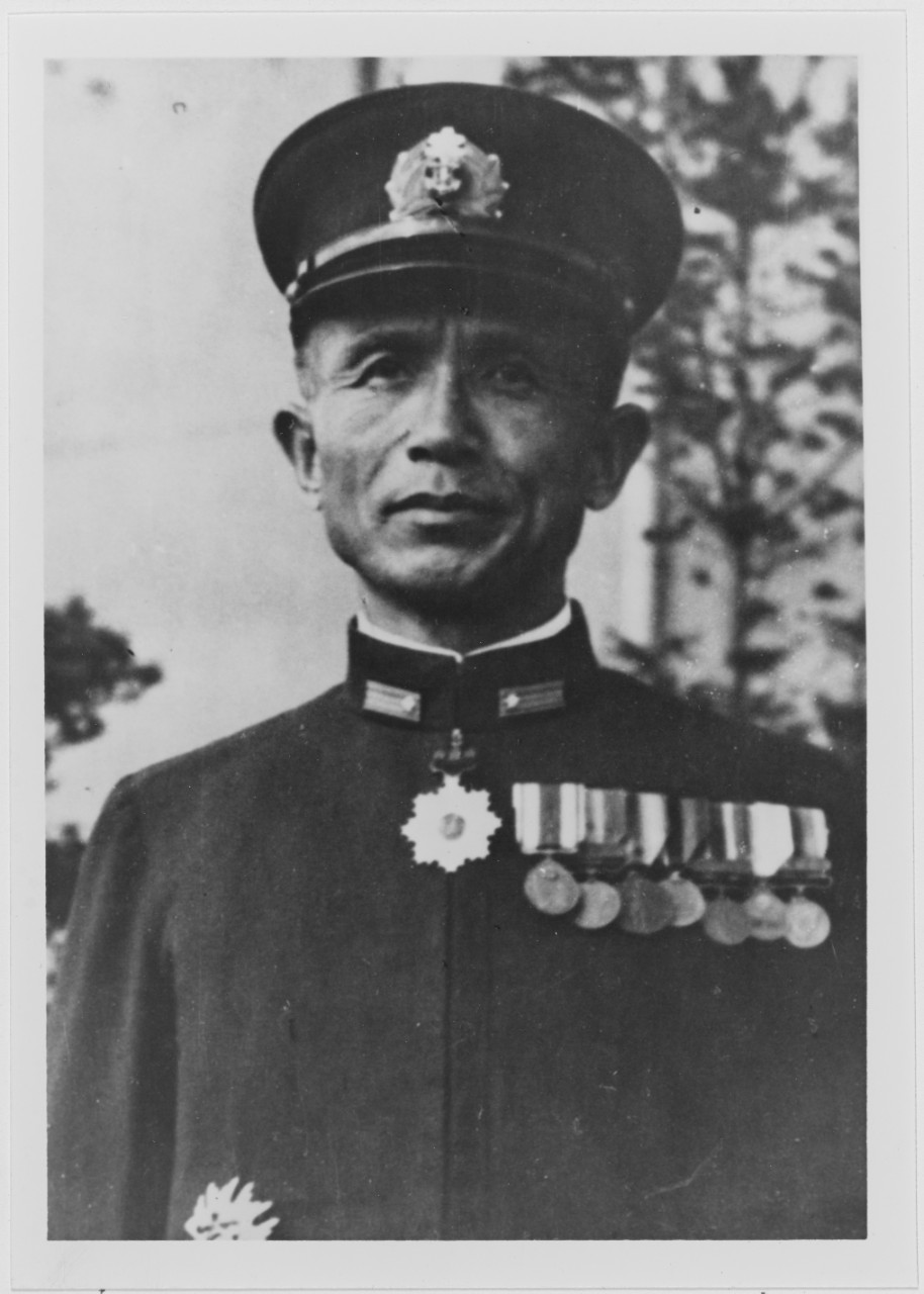 Rear Admiral Sadamichi Kajioka,  Imperial Japanese Navy, in a view taken circa 1941