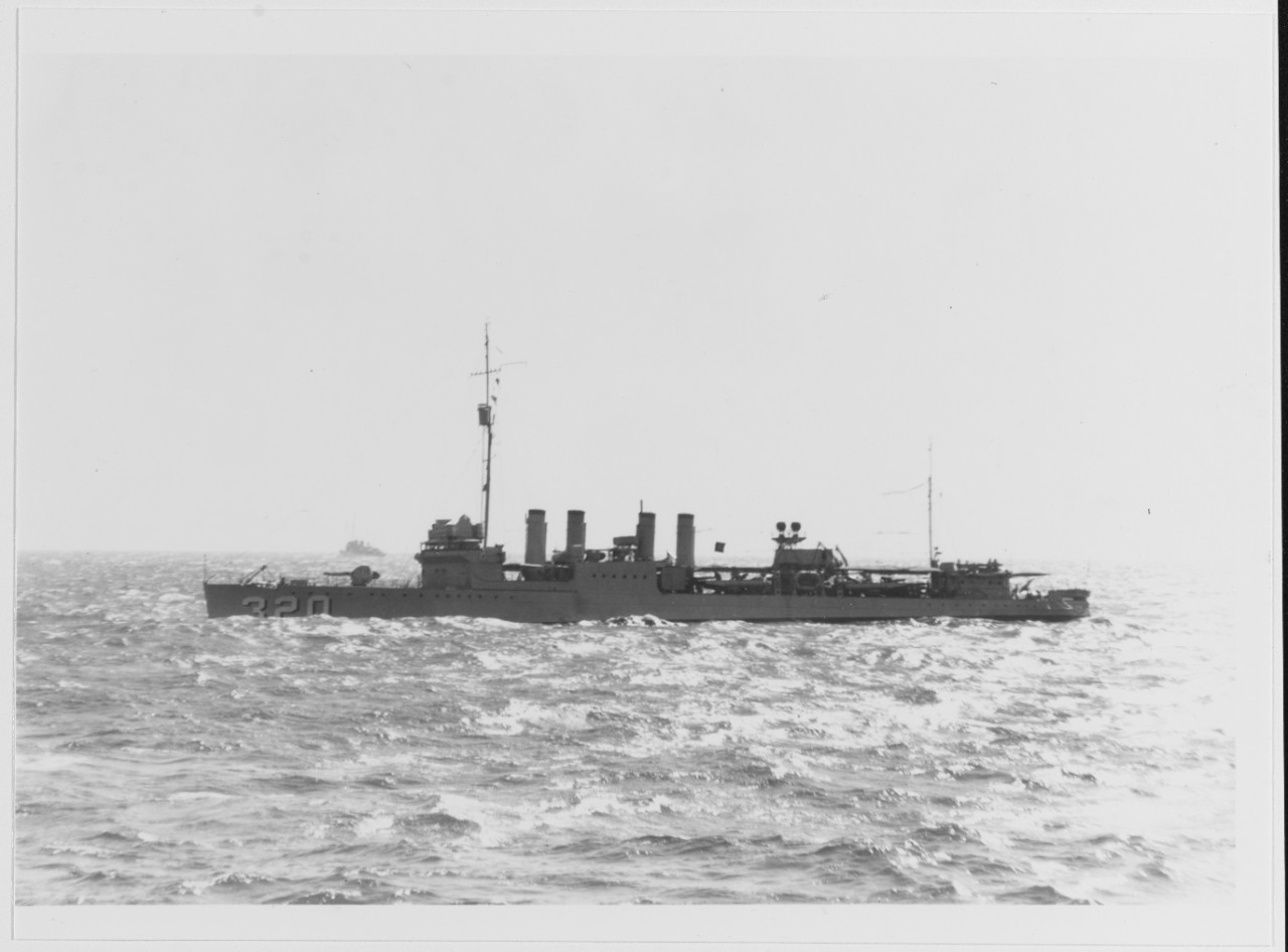 USS SELFRIDGE (DD-320) entering New York harbor during the U.S. Fleet's East Coast visit, April-May 1927
