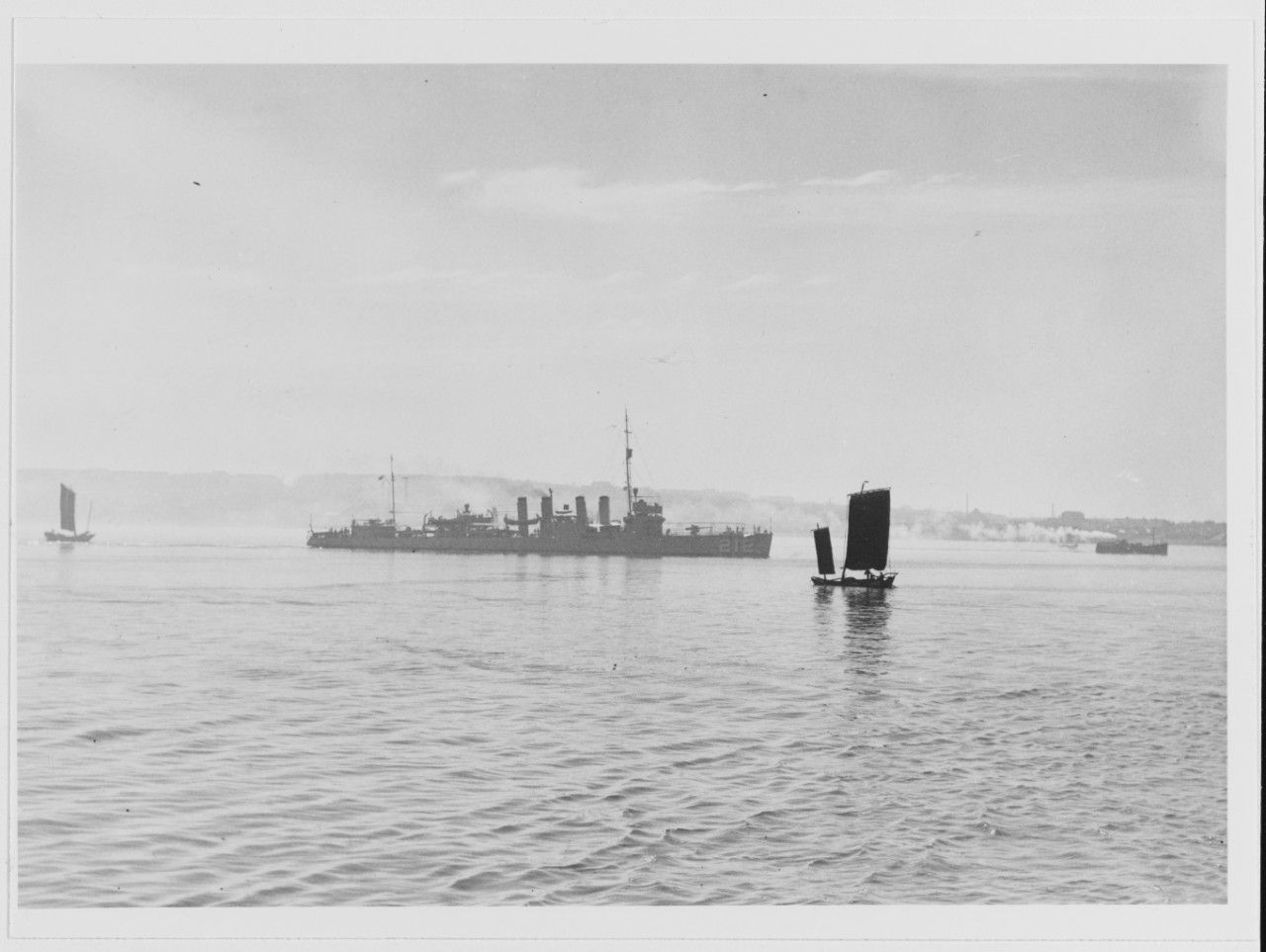 USS SMITH THOMPSON (DD-212) off Tsingtao, China, circa the mid-1930s